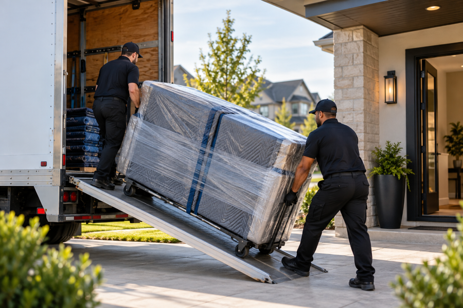Understanding the Hidden Complexities of Last Mile Delivery Last mile delivery team unloading an order at customers house.