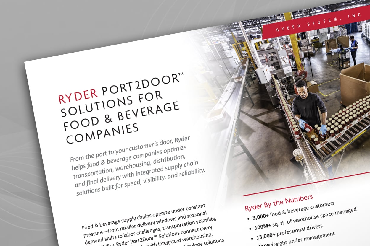 Food & Beverage Supply Chain Solutions: Port2Door™ Food & Beverage fact sheet