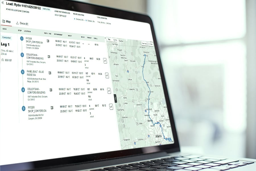 A customer using Rydershare for end-to-end transportation visibility A customer using Rydershare for end-to-end transportation visibility