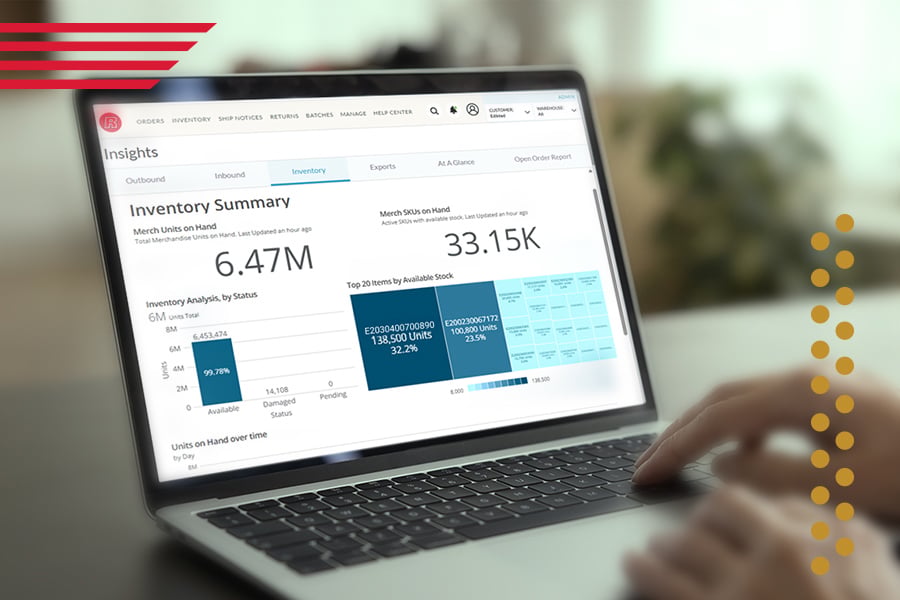 A customer using RyderShip to view reporting and analystics on their shipments A customer using RyderShip to view reporting and analystics on their shipments