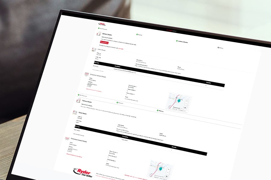 User showcasing ryderview order journey tracking User showcasing ryderview order journey tracking