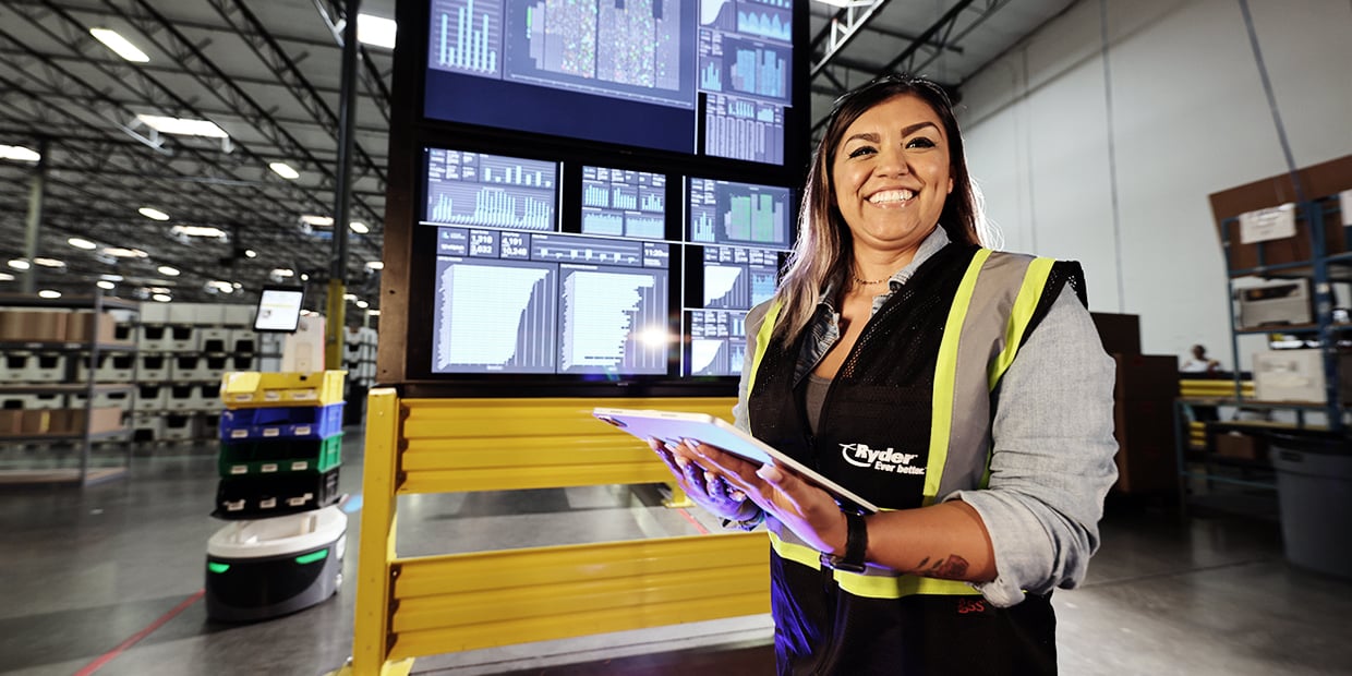 Ryder warehouse operator using Rydership technology to manage e-commerce inventory Ryder warehouse operator using Rydership technology to manage e-commerce inventory