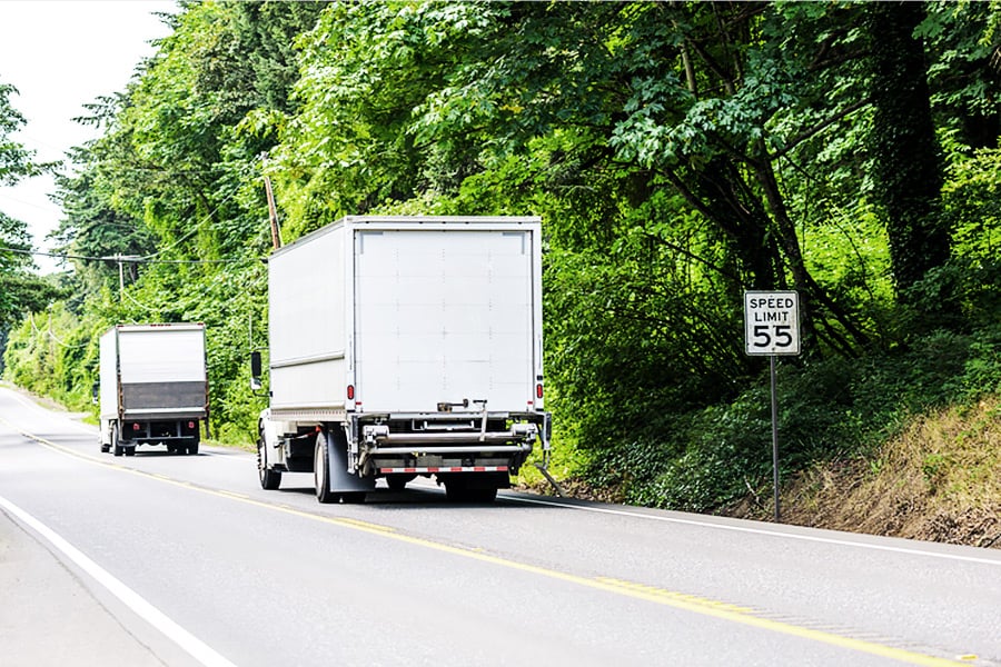 freight brokerage carrier trucks on highway